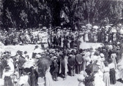 Celebraci?n de la poes?a durante el Eistedvod de 1910 en Gaiman. Foto tomada por el gal?s R.E.Theobald