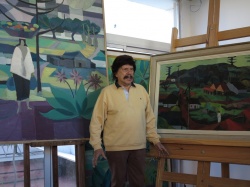 Ramón Ayala en su atelier (Foto: Rafael Gindin)