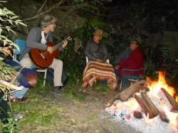 Santos Vera Guayama, Lucho Cruz y Wenceslao Villanueva. Inti Raymi 23-6-18 en Burzaco (Pcia. Bs.As.)