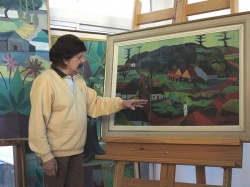 Ramón en su atelier, Ciudad de Buenos Aires. (Foto: Rafael Gindin).