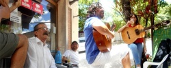 3)"Palito" Ríos canta. Germán Savor (fotógrafo) sonríe pa` la foto. 4) Juan Martin Caraballo y Nadia Ojeda, de Gualeguay.