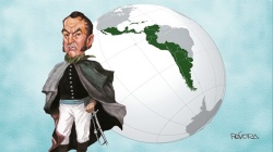 José de San Martín, según el ilustrador Révora (Ag. Télam)