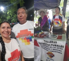 Claudia Torres, Nelson Orellana, Illa Sisa y   Milagros Morales, bailarina y gastronómica regional (Jujuy)